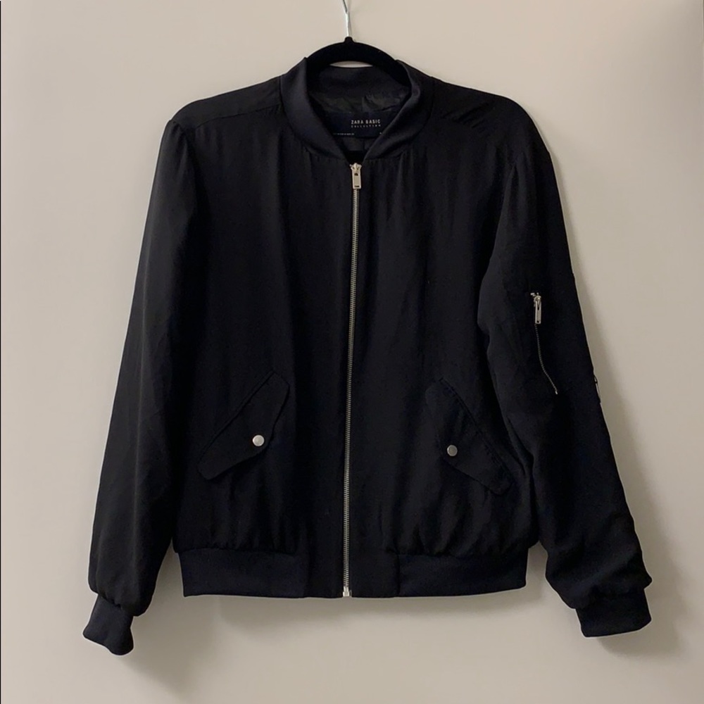 Zara Basic Collection Black Zip Up Jacket